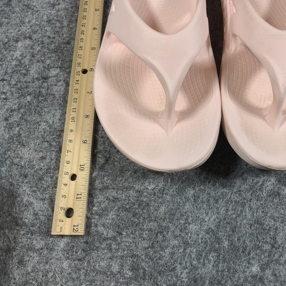 OOFOS Recovery Flip Flops Womens 8 Pink Thong Sandals Comfort - Picture 10 of 16